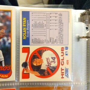 Score 92 no hit Club Nolan Ryan baseball card